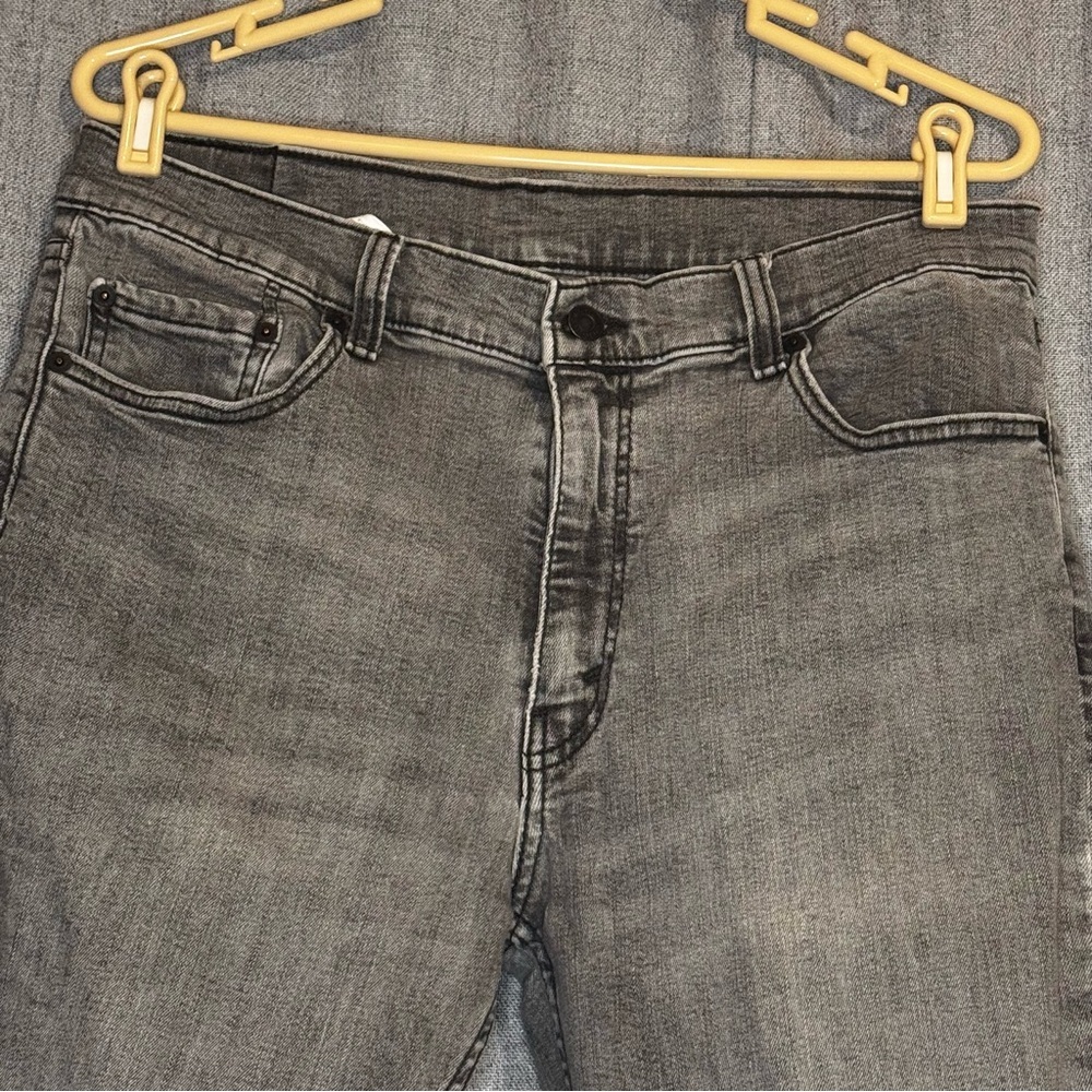 Levi’s 511 Slim Fit Gray Jeans W36 L32 Faded Wash Water<Less - Picture 3 of 7